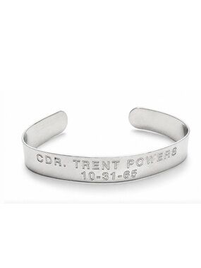 Original 1960s POW Vietnam Bracelet Nickel Silver CDR TRENT POWERS